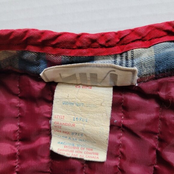 Niki jacket vintage plaid quilted cotton flannel 70s coat cabincore camp outdoor - Picture 10 of 14